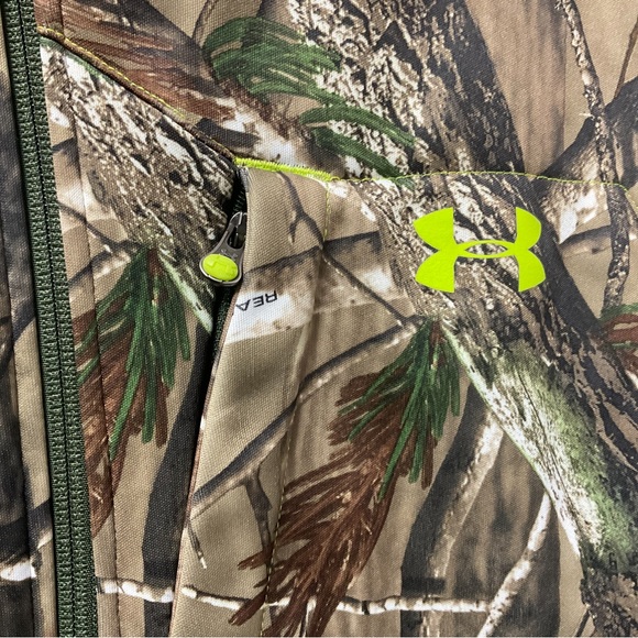 Under Armor Scent Control Soft Shell Fleece Lined Camouflage Zipper Jacket! - Picture 8 of 10